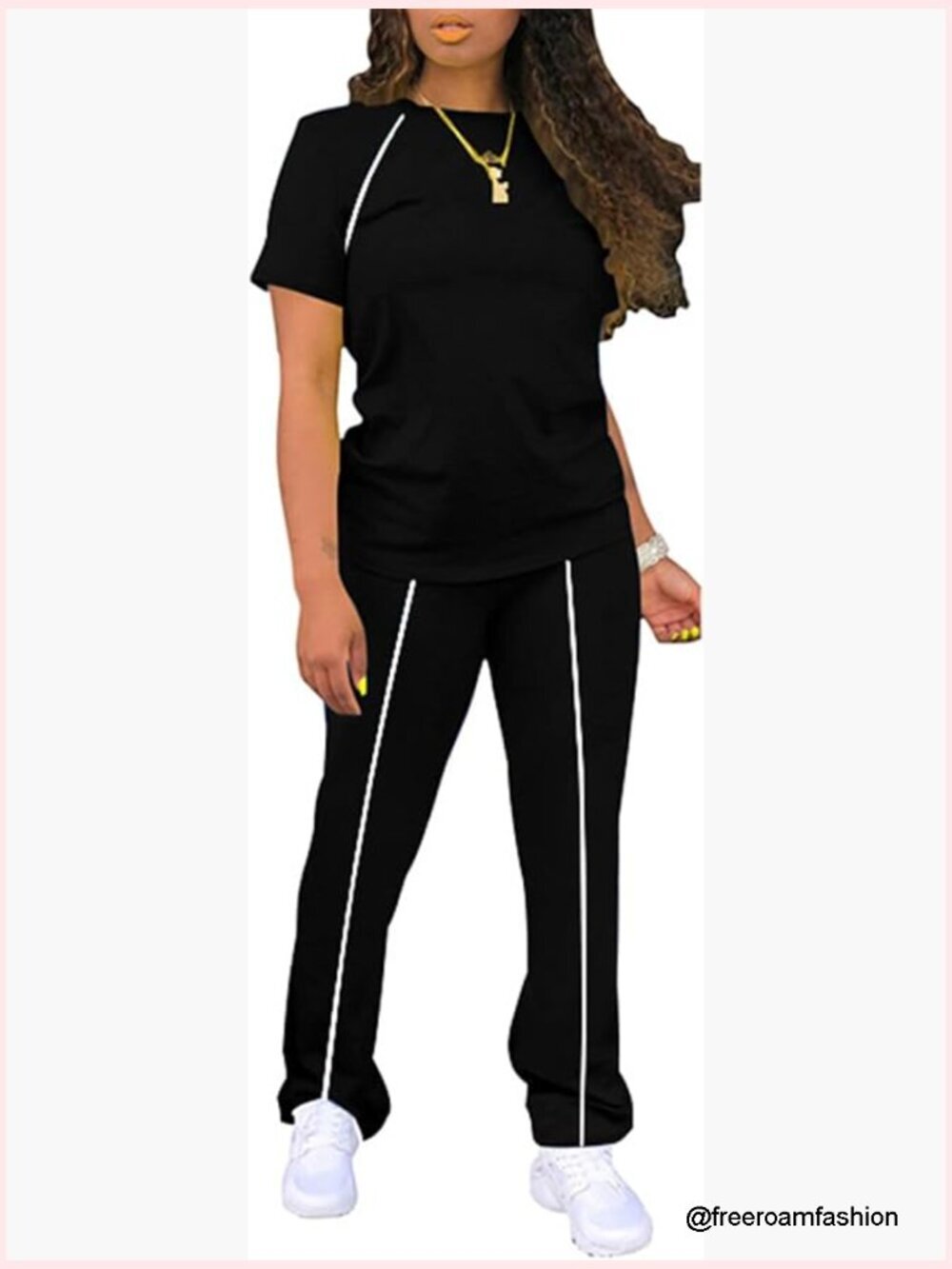 Women's 2 Piece Loungewear Set Short Sleeve Top & Pants